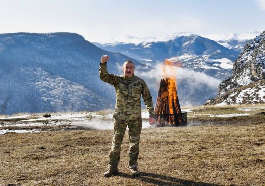 der Präsident von Aserbaidschan Ilham Aliyev 