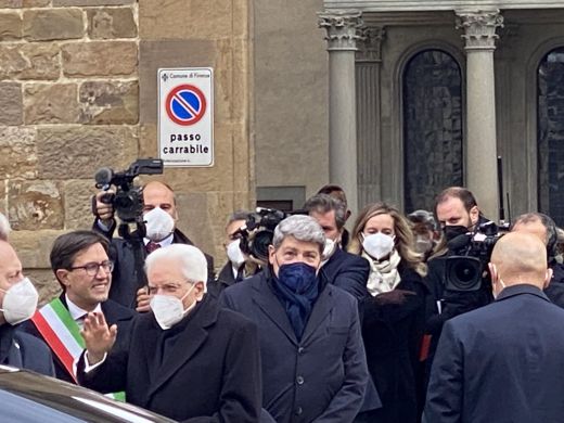 Präsident Sergio Mattarella in Florenz 