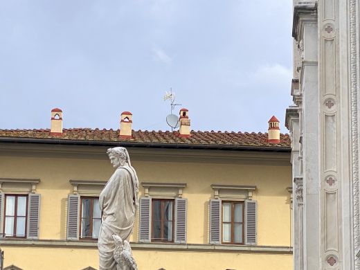 Dante Alighieri vor die Kirche Santa Croce, Florenz 